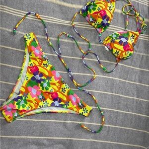 Brand New Colorful Floral Bikini Set